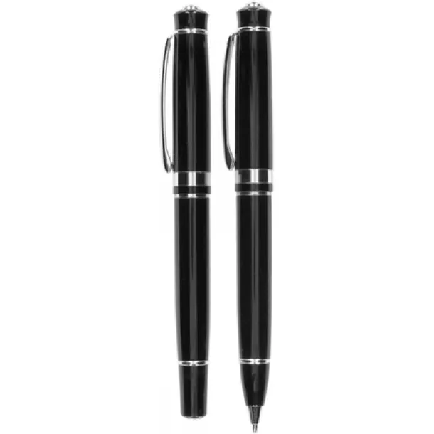  Writing set, ball pen and roller ball pen black