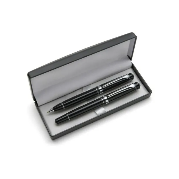  Writing set, ball pen and roller ball pen black