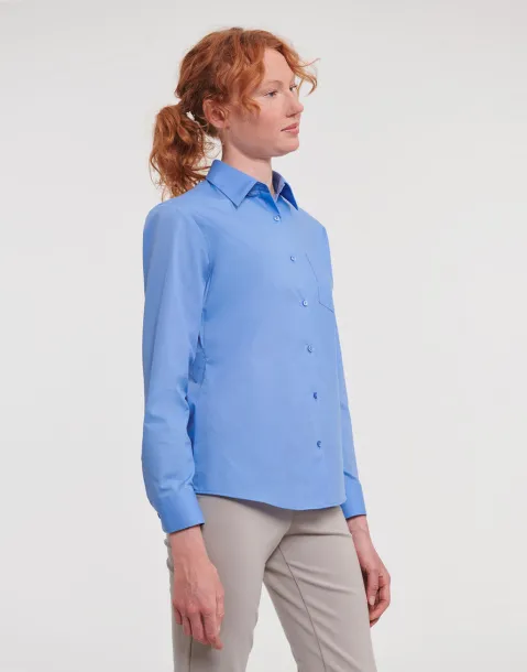  Ladies' LS Poplin Shirt - Russell Collection