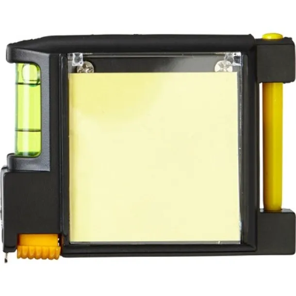  Measuring tape 2m, spirit level, memo pad, ball pen Crna