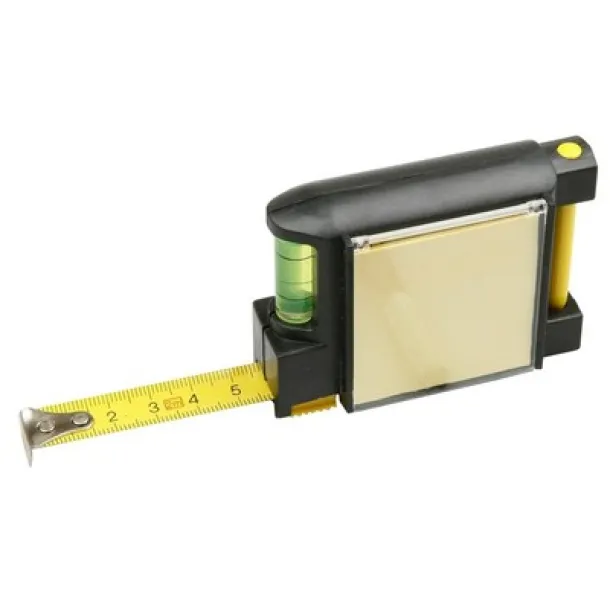  Measuring tape 2m, spirit level, memo pad, ball pen Crna