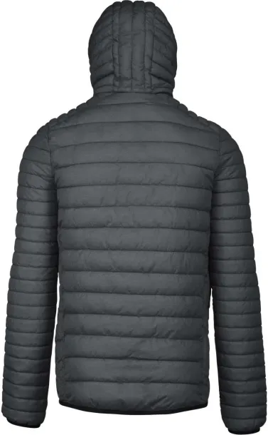  MEN'S LIGHTWEIGHT HOODED PADDED JACKET - Kariban Marl Dark Grey