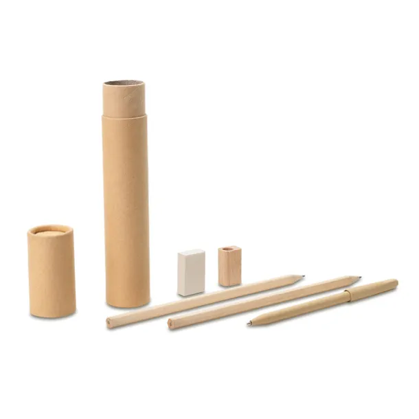 TUBA stationery set in a tube Beige