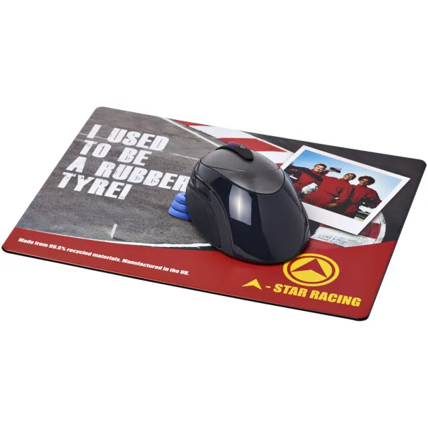 Brite-Mat® mouse mat with tyre material - Brite-Mat® Solid black