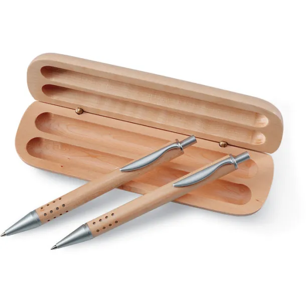 DEMOIN Pen gift set in wooden box Wood