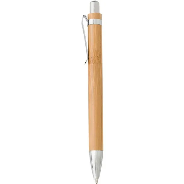  Writing set, bamboo ball pen with touch pen and mechanical pencil brown