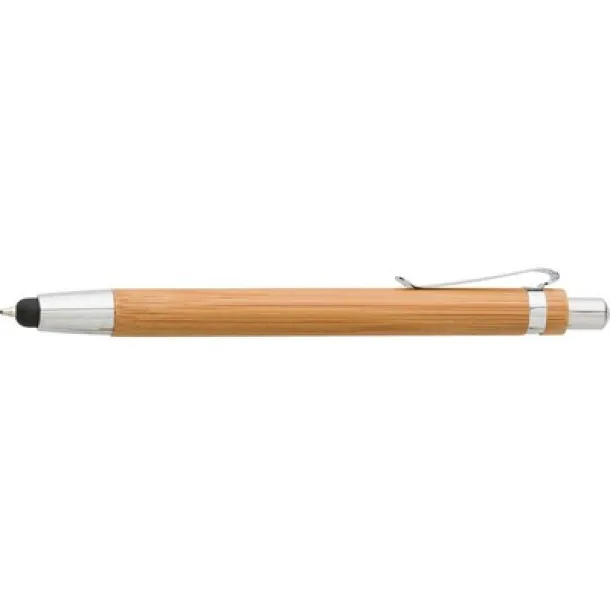  Writing set, bamboo ball pen with touch pen and mechanical pencil brown