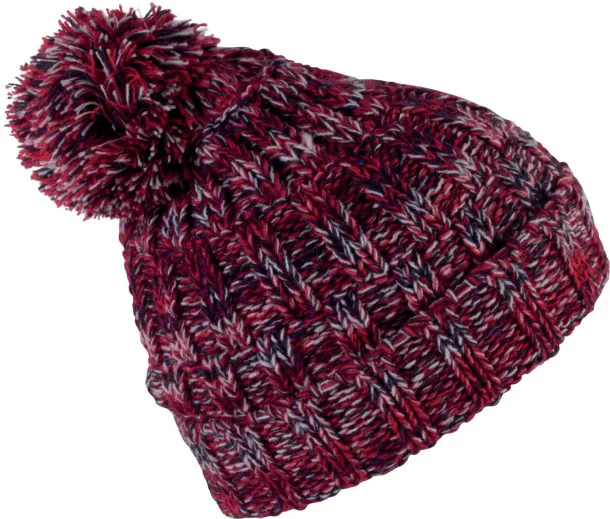  BOBBLE BEANIE - K-UP Red Twist #0A0018