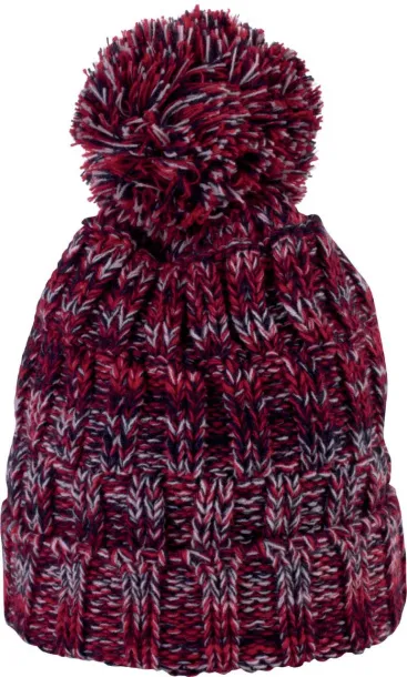  BOBBLE BEANIE - K-UP Red Twist #0A0018