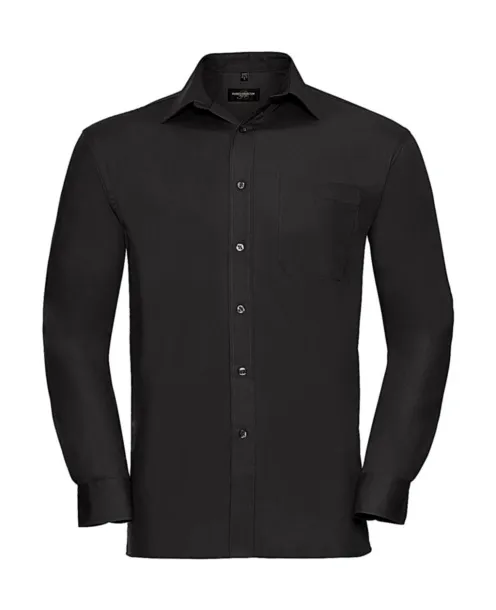  Cotton Poplin Shirt LS - Russell Collection Black