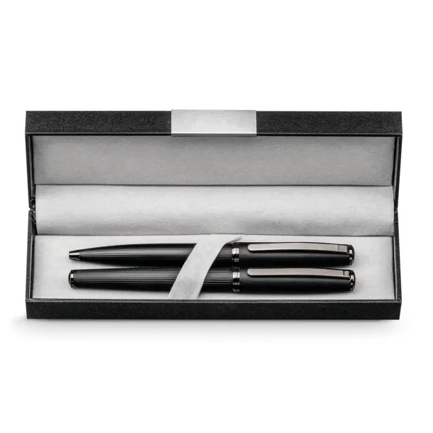 IMPERIO Roller pen and ball pen set Black