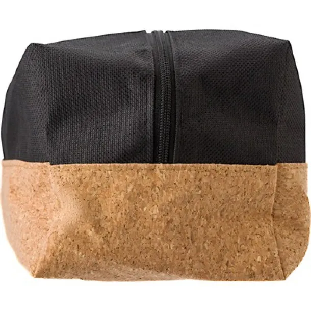  Cosmetic bag with cork finish black