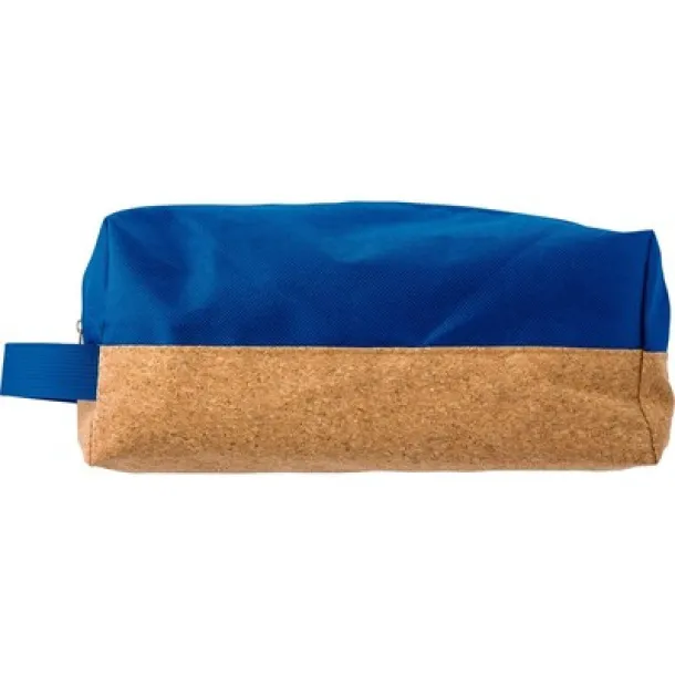  Cosmetic bag with cork finish blue