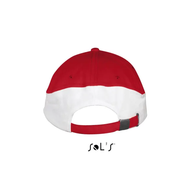 SOL'S BOOSTER  5 PANEL CONTRASTED CAP - SOL'S Red White