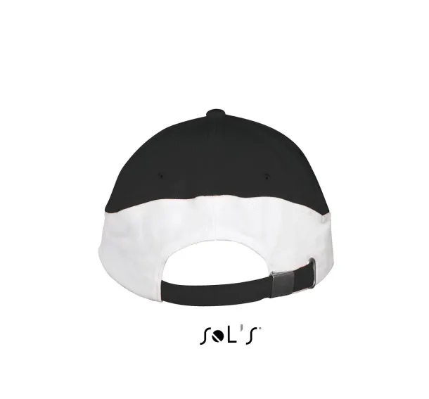 SOL'S BOOSTER  5 PANEL CONTRASTED CAP - SOL'S Black White