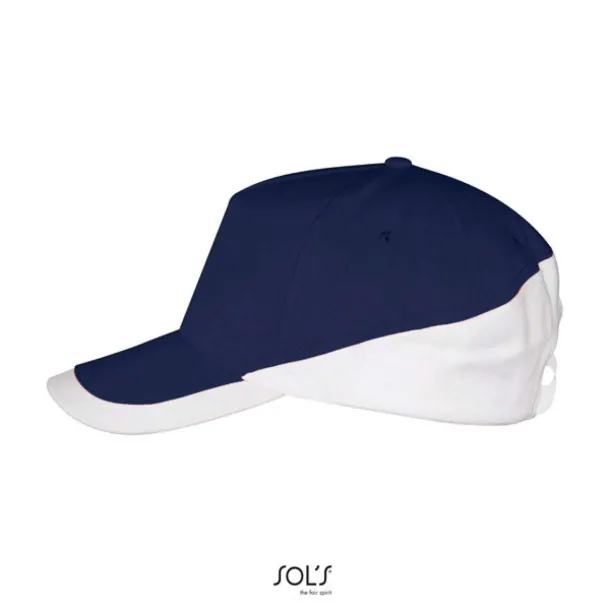 SOL'S BOOSTER  5 PANEL CONTRASTED CAP - SOL'S French Navy White