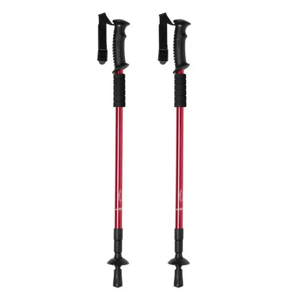  Walking poles set, trekking poles, 2 pcs red