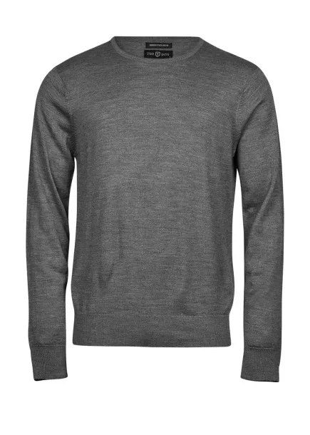  Men's Crew Neck Sweater - Tee Jays Grey Melange