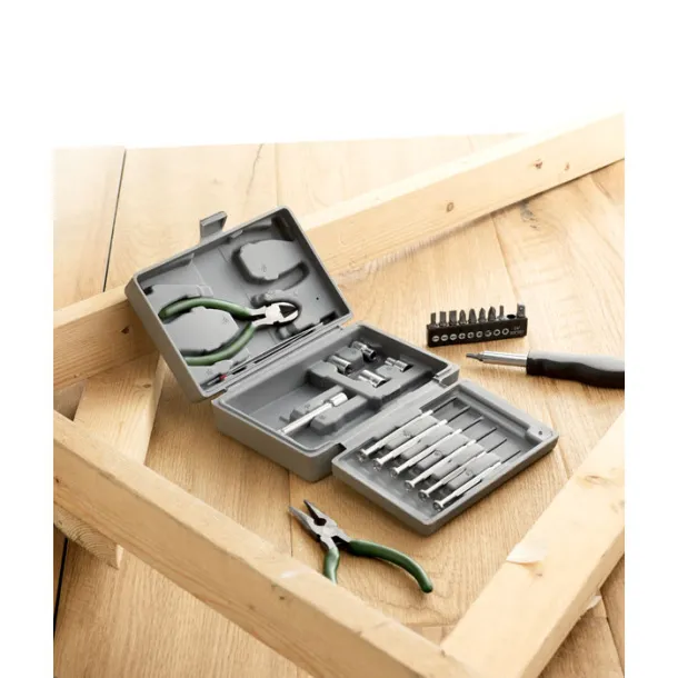 GUILLAUME Foldable 25 piece tool set Silver