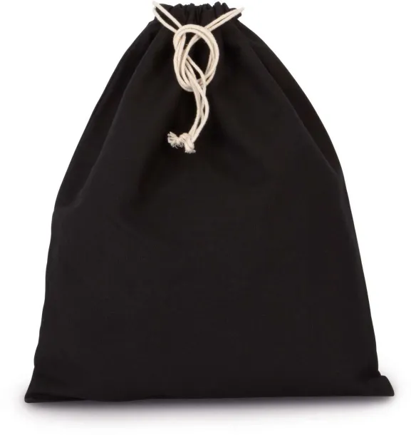  COTTON BAG WITH DRAWCORD CLOSURE - LARGE SIZE - Kimood Black