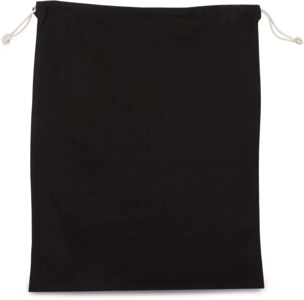  COTTON BAG WITH DRAWCORD CLOSURE - LARGE SIZE - Kimood Black