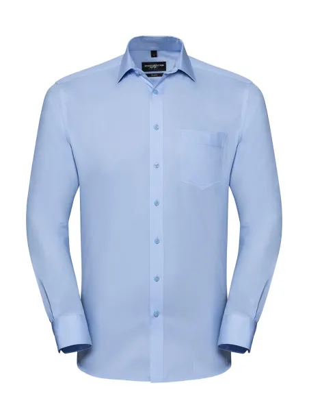  Men's LS Tailored Coolmax® Shirt - Russell Collection Svijelo plava