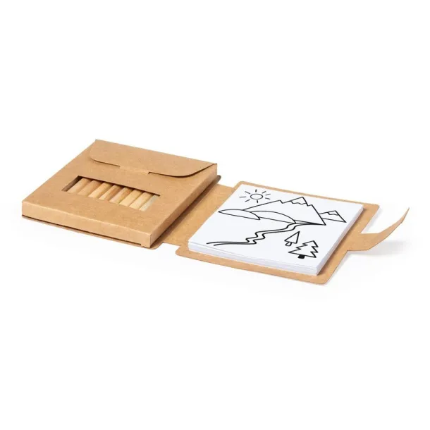  Recycled cardboard colouring set, coloured pencils neutral