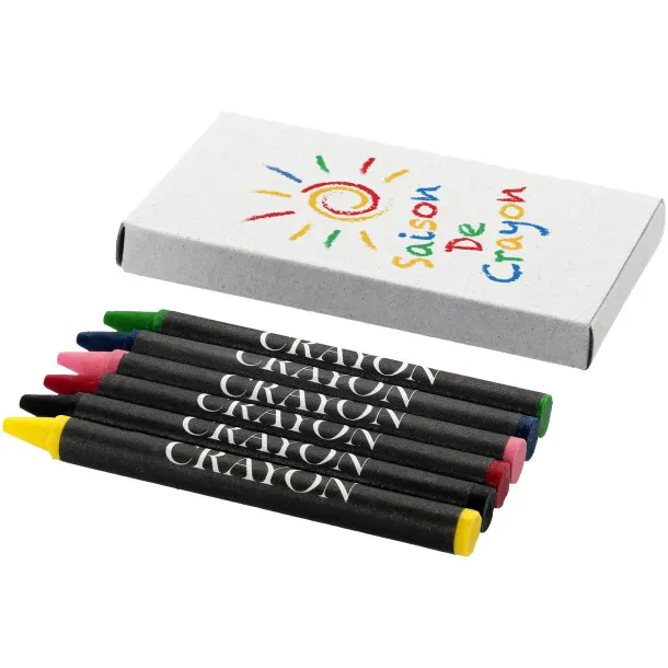 Ayo 6-piece coloured crayon set Natural