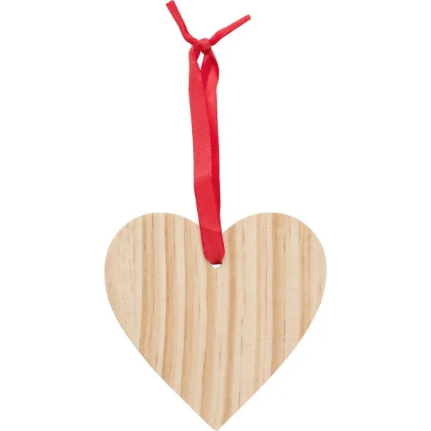  Christmas hanger "heart" light brown