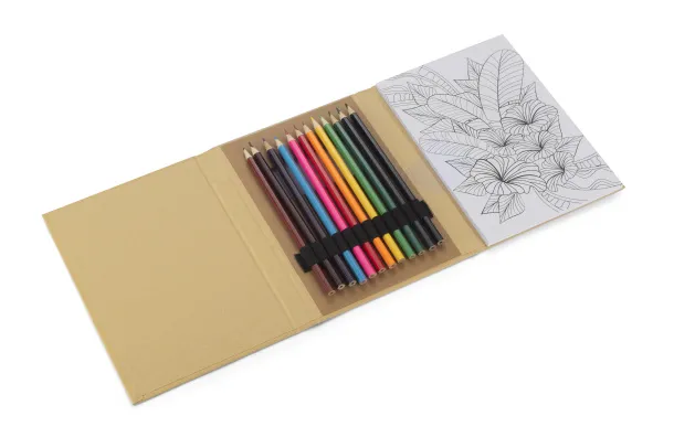 BETSO Coloring book with crayons Beige