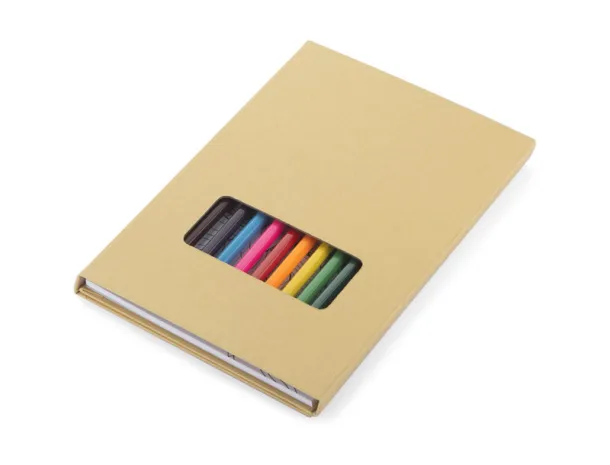 BETSO Coloring book with crayons Beige