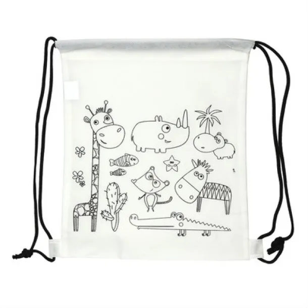  Drawstring bag for colouring, crayons Bijela