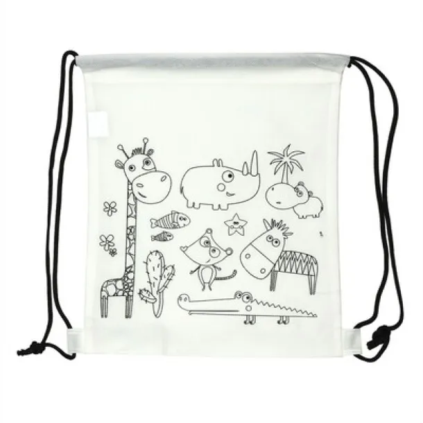  Drawstring bag for colouring, crayons Bijela