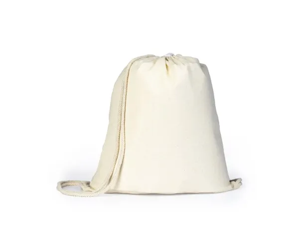 MELON 105 Cotton drawstring bag, 105 g/m2 - BRUNO Cream Bež