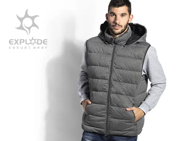 NORD VEST winter vest with hood - EXPLODE Black