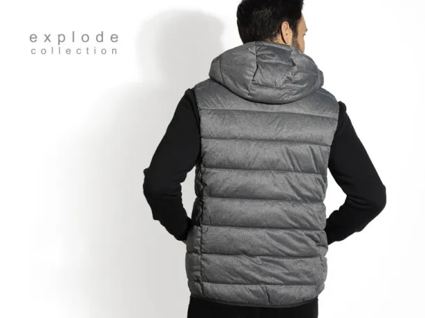 NORD VEST winter vest with hood - EXPLODE Black