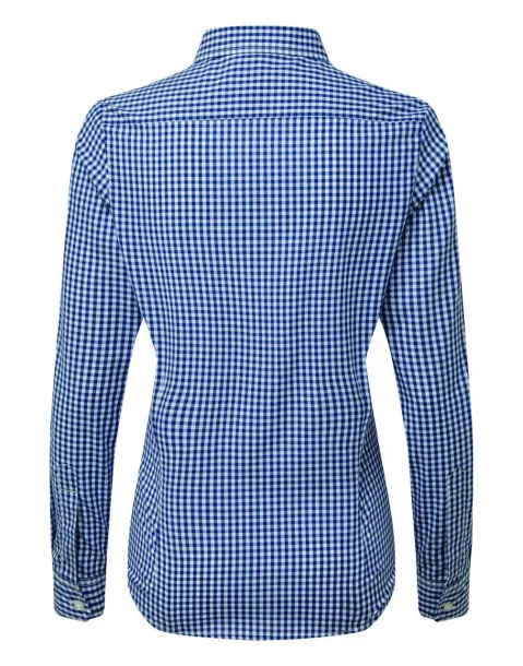  'MAXTON' CHECK WOMEN'S LONG SLEEVE SHIRT - Premier Navy White