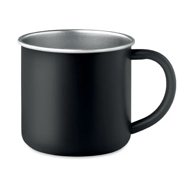 CARIBU Recycled stainless steel mug Black