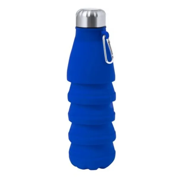  Foldable sports bottle 550 ml with carabiner clip Plava