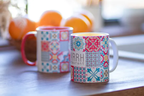 MultiColour sublimation mug White