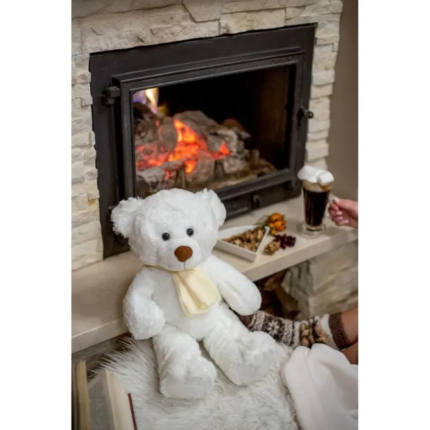 Monty White Plush teddy bear Bijela