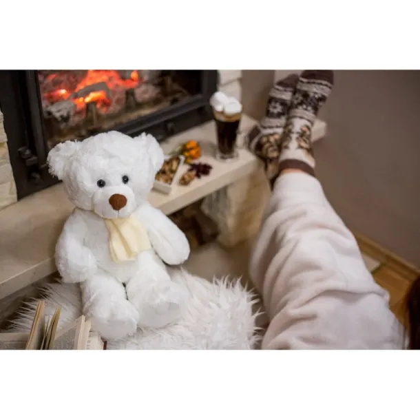 Monty White Plush teddy bear Bijela