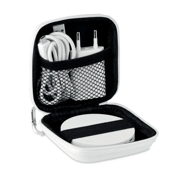 WIRELESS PLATO SET Wireless charger travel set White