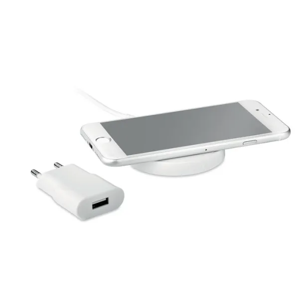 WIRELESS PLATO SET Wireless charger travel set White