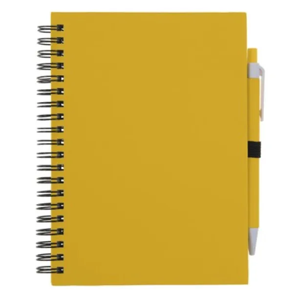  Notebook approx. A5 with ball pen yellow