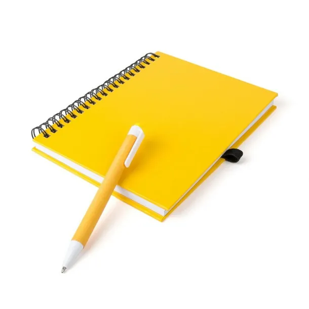  Notebook approx. A5 with ball pen yellow