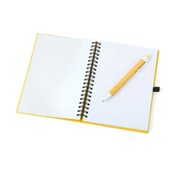  Notebook approx. A5 with ball pen yellow