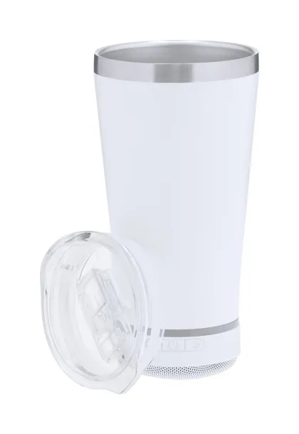 Tandix thermo cup with speaker White