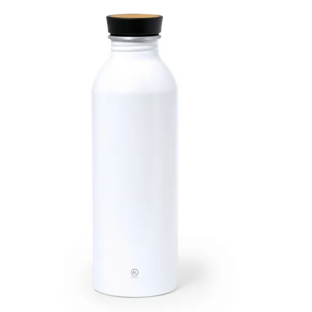  Recycled aluminium sports bottle 550 ml white