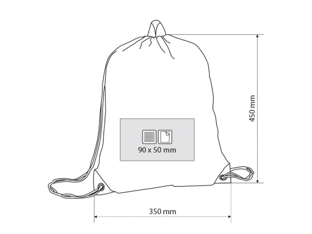 EXIT Drawstring bag Black